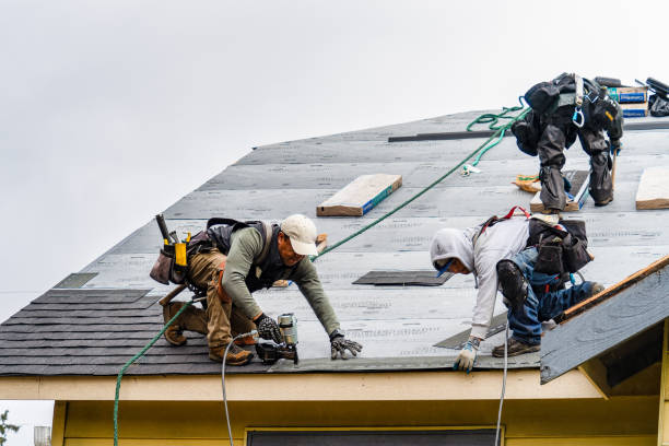 Professional Flat Roof Repair technician working in Palisades Park, NJ
